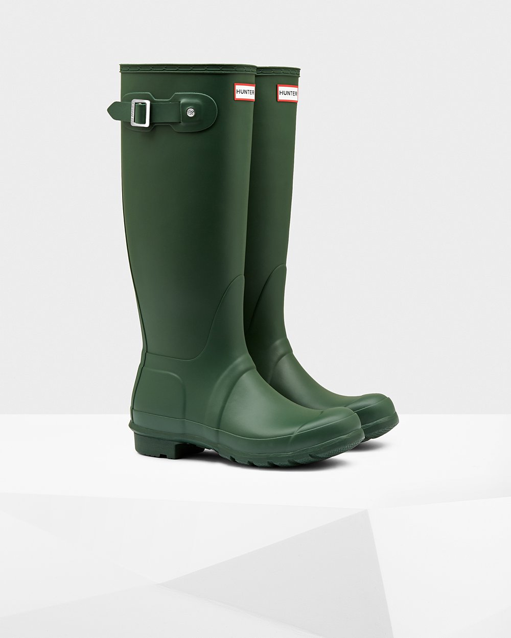 Womens Tall Rain Boots - Hunter Original (23YTXGOCV) - Green